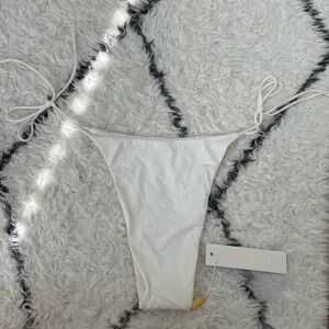 Meshki White Bikini Bottom